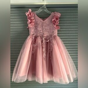 Charming Pink Ruffle Kids Dress
